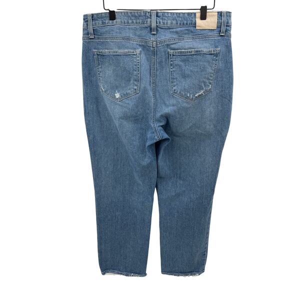 Paige Noella High-Rise Charming Distressed Straight Leg Jeans Size 32 - Picture 4 of 10